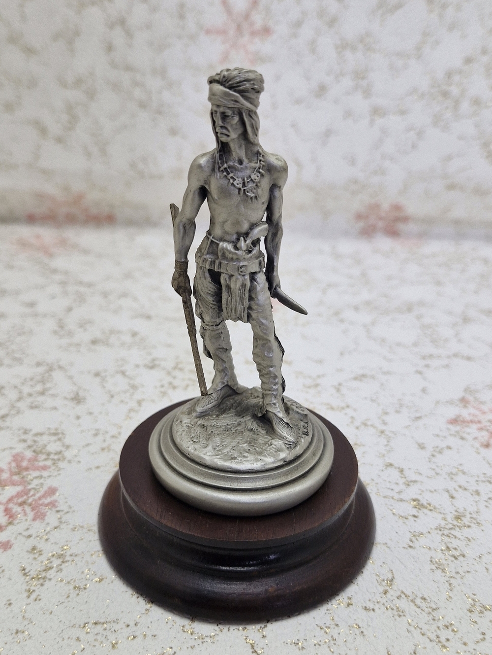 Chilmark Pewter Hostile Apache Polland 1981 Ltd Ed 475 Western Figurine